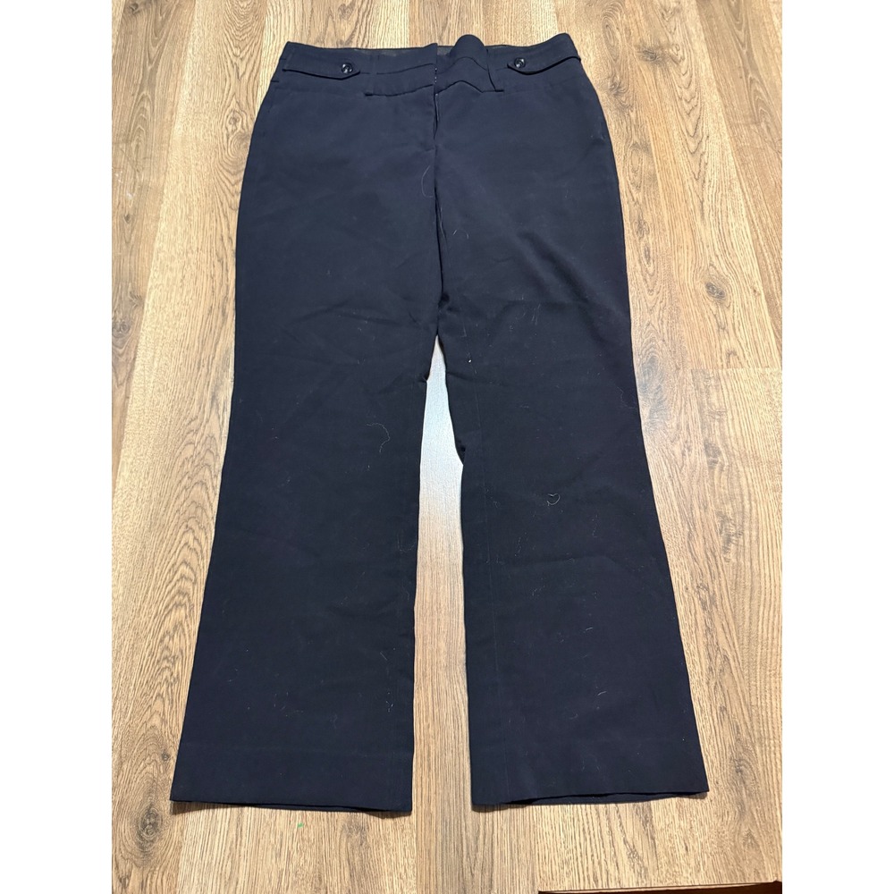 Candie's Trousers Womens Size 7 Black Pants Wide Leg Mid Rise Career